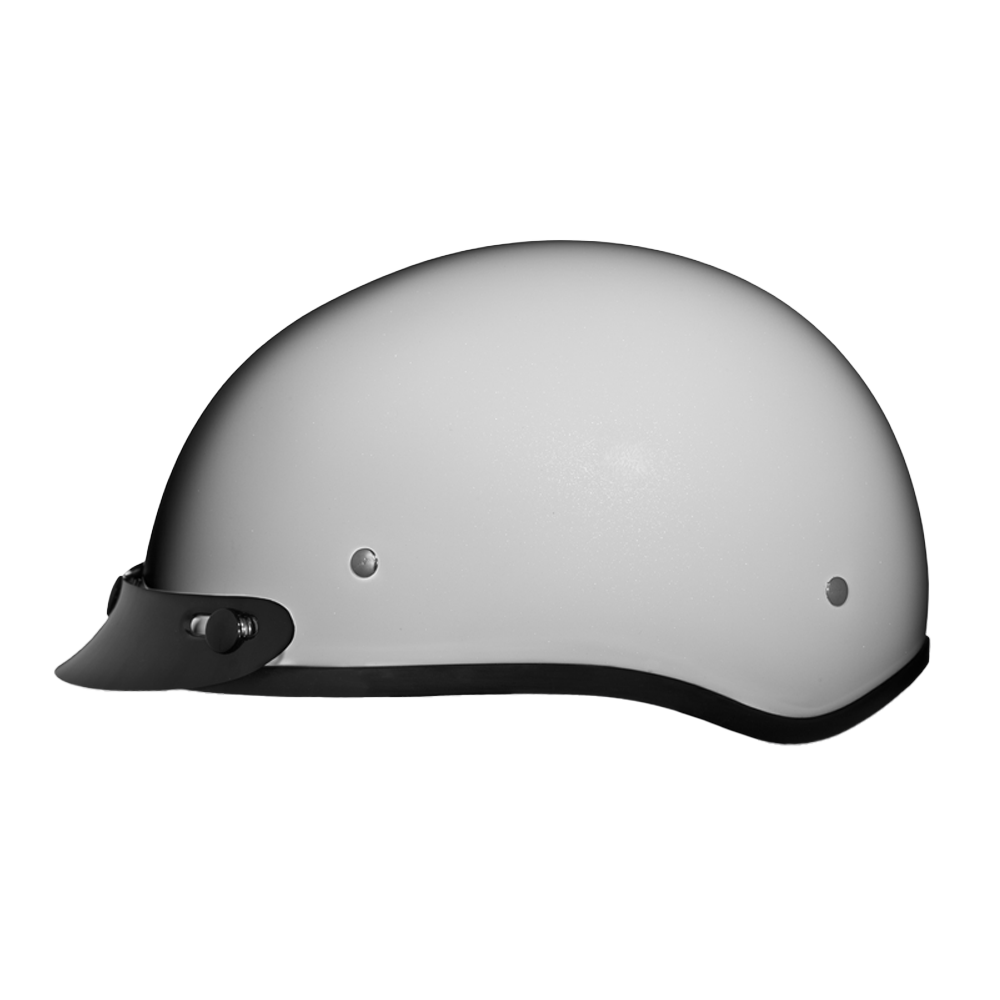 Daytona Helmets DOT Approved Daytona Skull Cap Half Shell Motorcycle Helmet - Beanie Style for Motorcycles, Cruisers, Scooters, and Mopeds - Pearl White