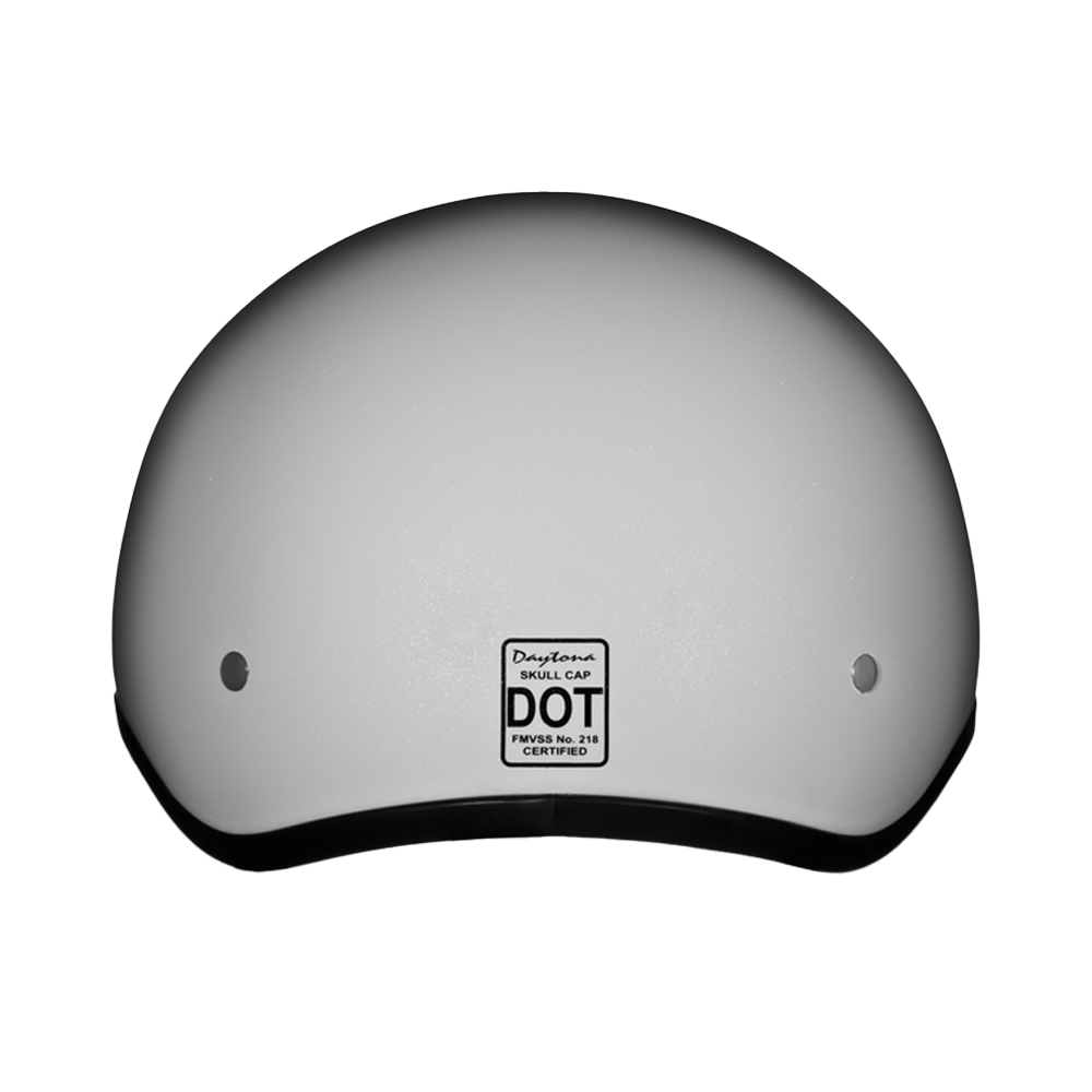Daytona Helmets DOT Approved Daytona Skull Cap Half Shell Motorcycle Helmet - Beanie Style for Motorcycles, Cruisers, Scooters, and Mopeds - Pearl White