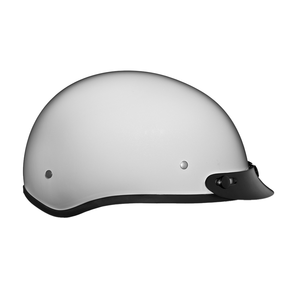 Daytona Helmets DOT Approved Daytona Skull Cap Half Shell Motorcycle Helmet - Beanie Style for Motorcycles, Cruisers, Scooters, and Mopeds - Pearl White
