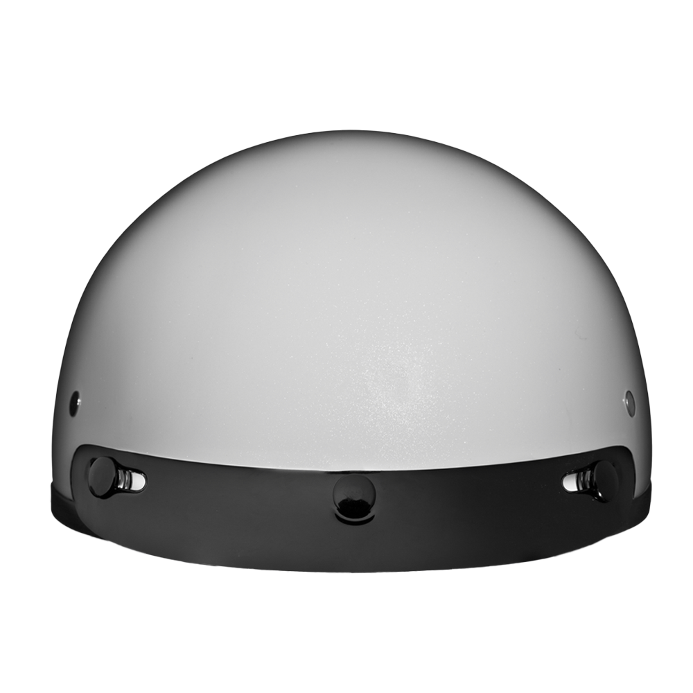 Daytona Helmets DOT Approved Daytona Skull Cap Half Shell Motorcycle Helmet - Beanie Style for Motorcycles, Cruisers, Scooters, and Mopeds - Pearl White