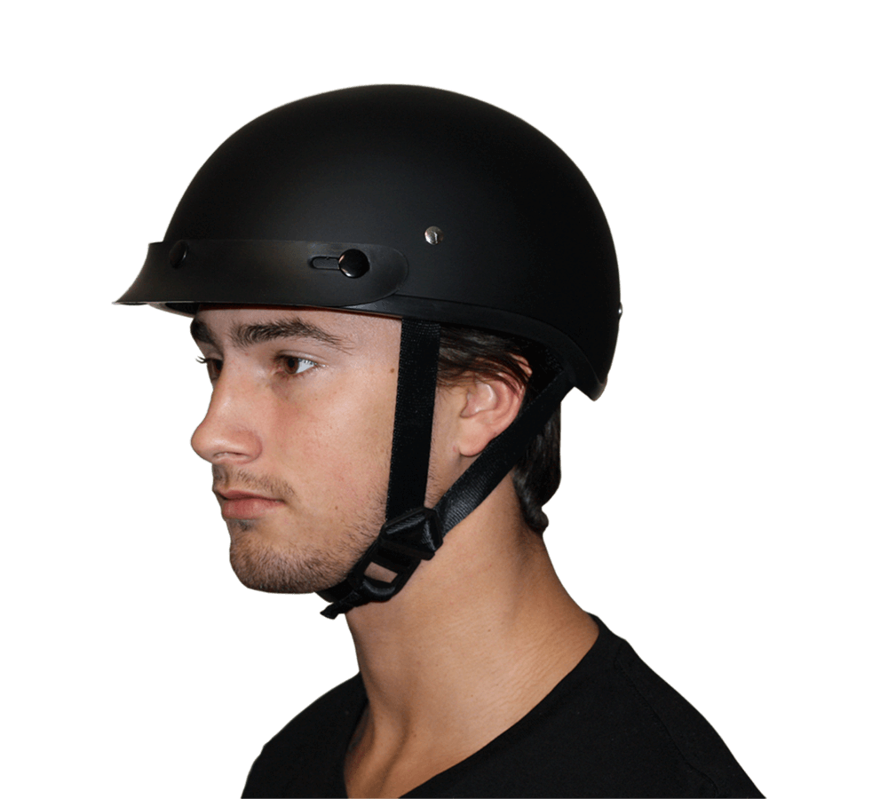 DOT Approved Daytona Skull Cap Half Shell Motorcycle Helmet - Beanie Style for Motorcycles, Cruisers, Scooters, and Mopeds - Gun Metal Grey Metallic