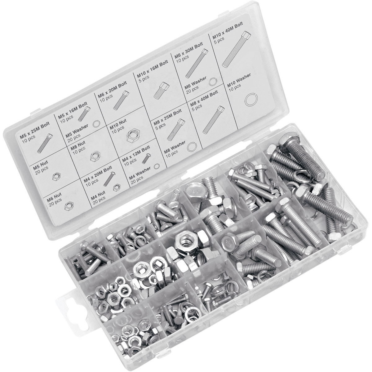 Performance Tool #W5334 - Metric Nut/Bolt Assortment 240-Piece
