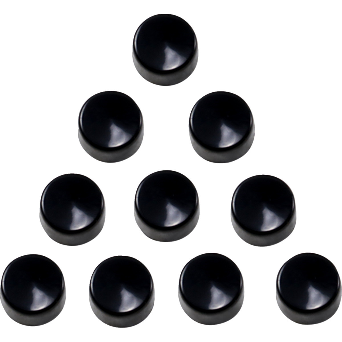 Drag Specialties - Bolt Covers - Hex - 1/2" - Black - 10 Pack