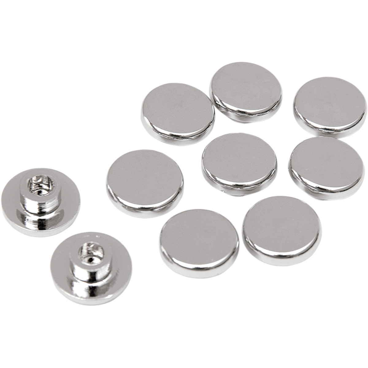 Drag Specialties - Bolt Covers - Allen/Buttonhead - Top Cover Only - 1/4" - Chrome - 10 Pack