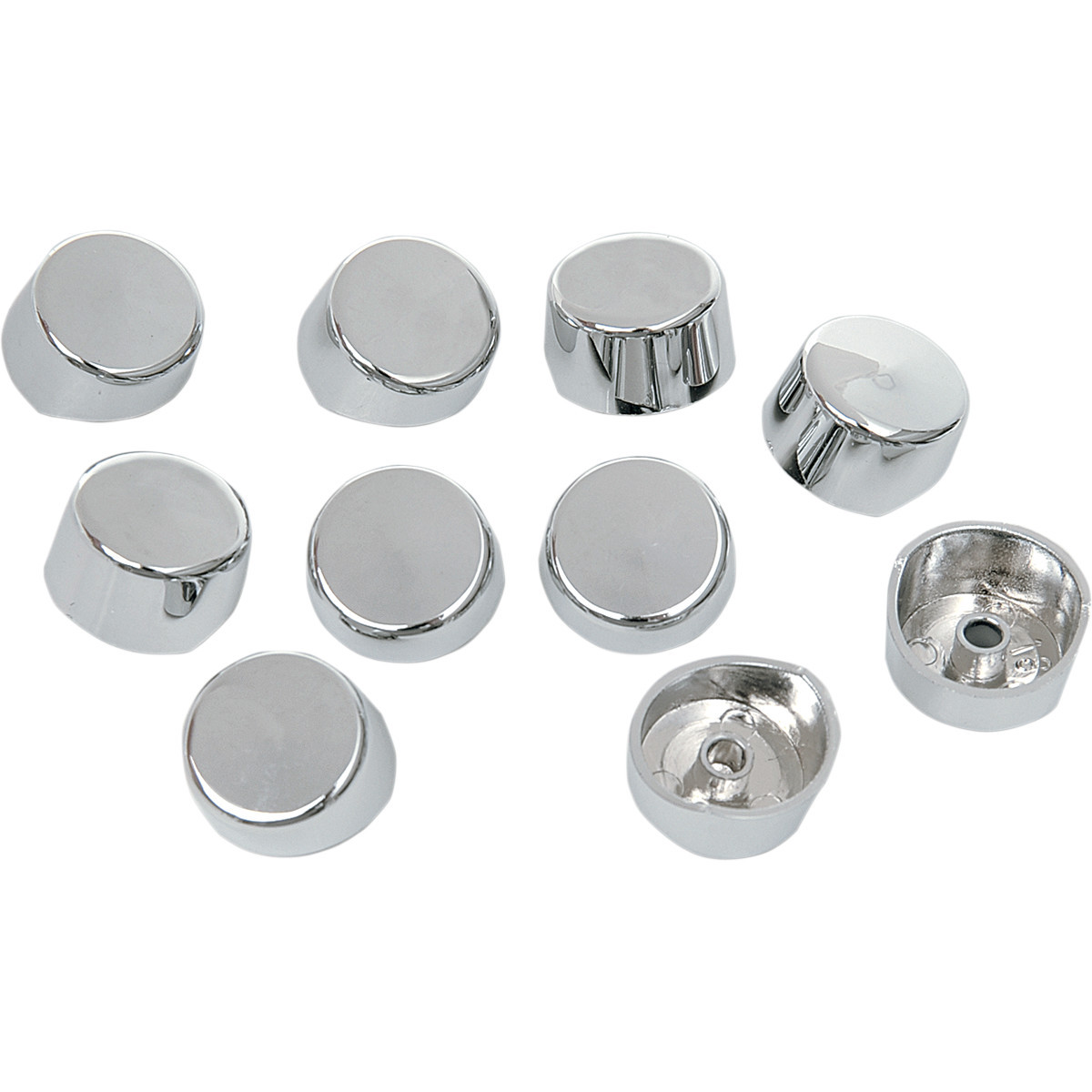 Drag Specialties - Bolt Covers - Hex - Side Cut - 5/16" - Chrome - 10 Pack