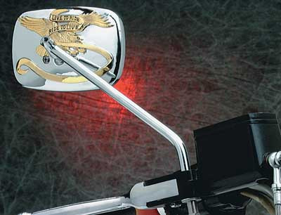 Custom Chrome Chrome Die-Cast Custom Mirror Long Stem Fit For Harley Models On Left Or Right