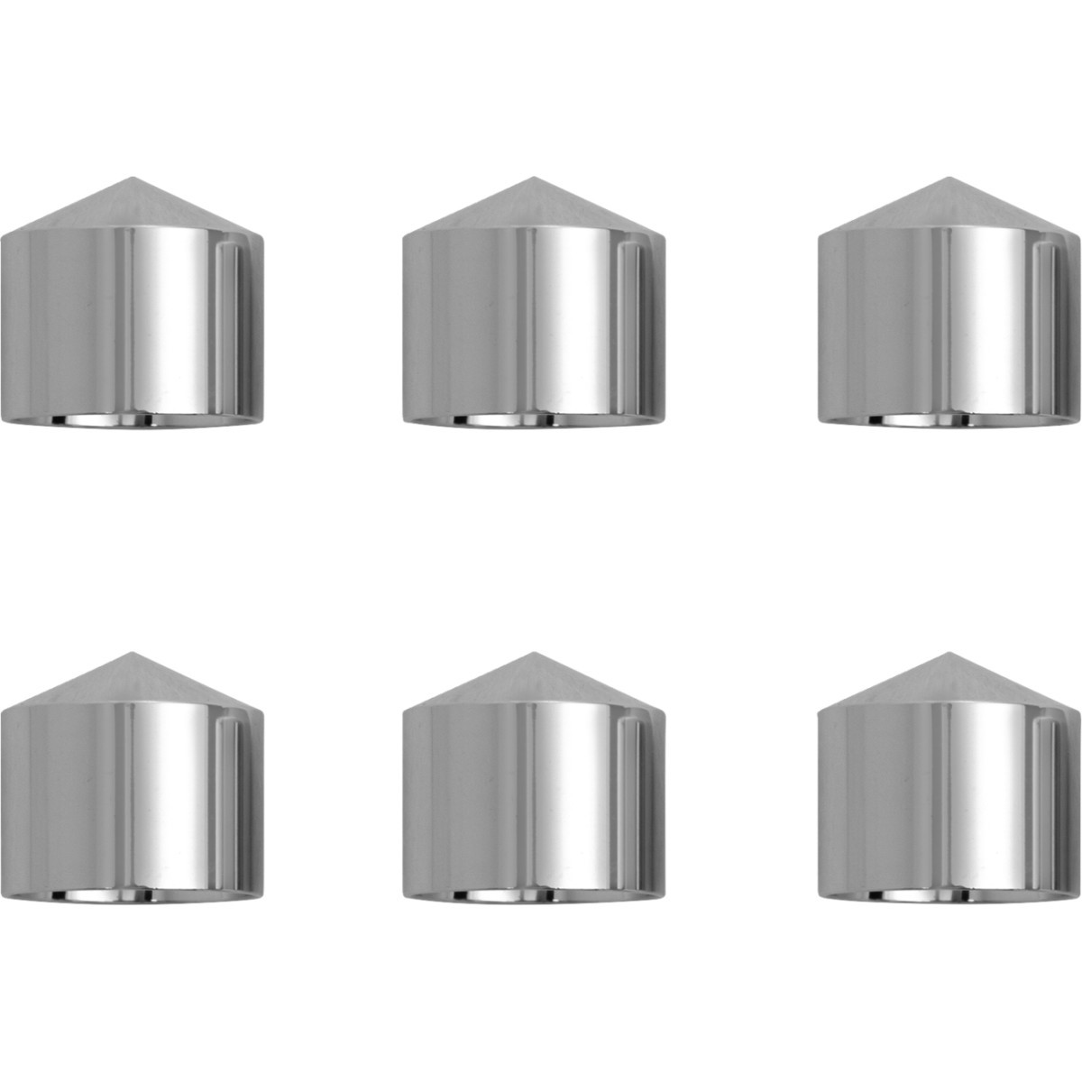 Ciro #70007 - Caps - Rocker Box/Bolt - Peaked - Chrome