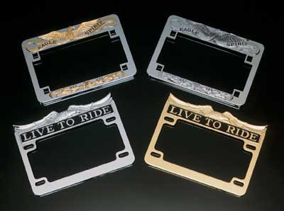 LIVE TO RIDE LICENSE FRAME-CHR