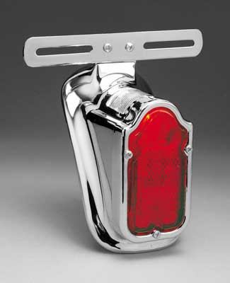 Custom Chrome Universal Tombstone Rear Red Brake Taillight Chrome Black For Harley Bobber Chopper