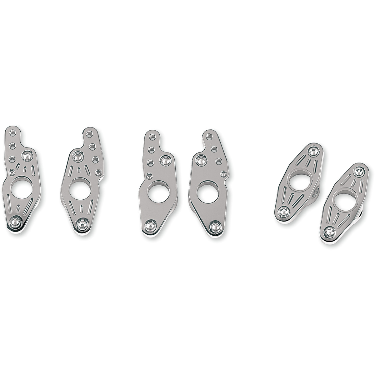 Accutronix #FXPV1-MC - Swingarm Pivot Blocks - Chrome - Ball-Milled
