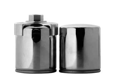 MotorFactory Chrome Oil Filter Fit For Harley Big Twins Models 1999-UP
