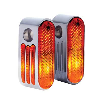 Custom Chrome Custom Marker Lights Red Lenses Fit For Models Fender Struts 3/8" Mounting Holes