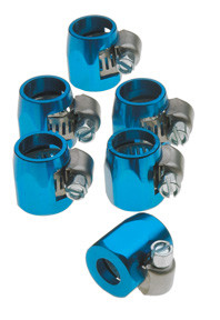 Custom Chrome Custom Hose Clamps Fits 3/8" And 5/16" I.D. Hoses(Up To 5/8" O.D.) Blue