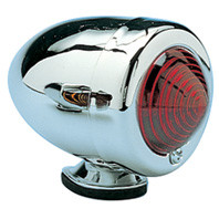 Custom Chrome Chrome Turn Signals Tail Mini Bullet Marker Red Light 12V Fit For Harley