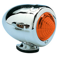 Custom Chrome Chrome Turn Signals Tail Mini Bullet Marker Light Amber Lens 12V Fit For Harley