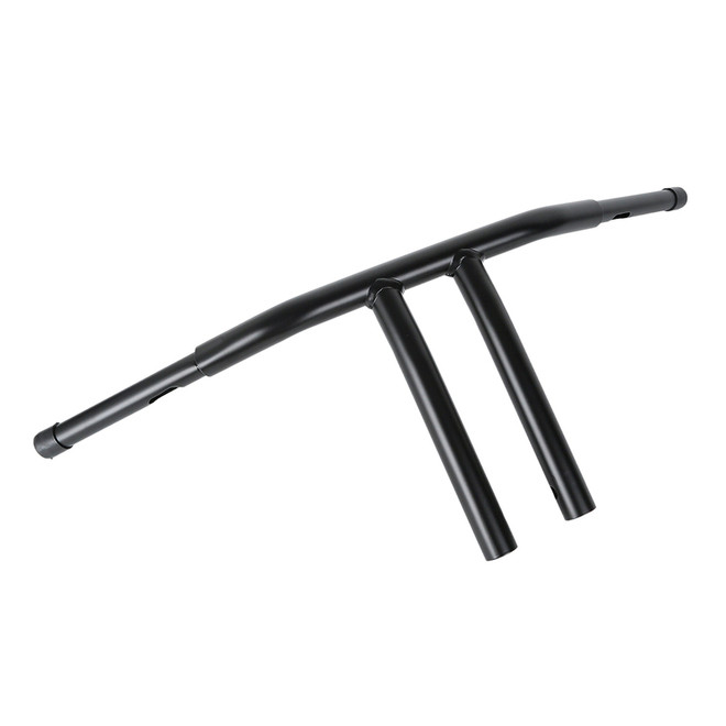 Custom Chrome 12" Rise 1-1/4"T-Bar Handlebars Bar Matte Black Fits For Harley Softail Chopper Custom Black