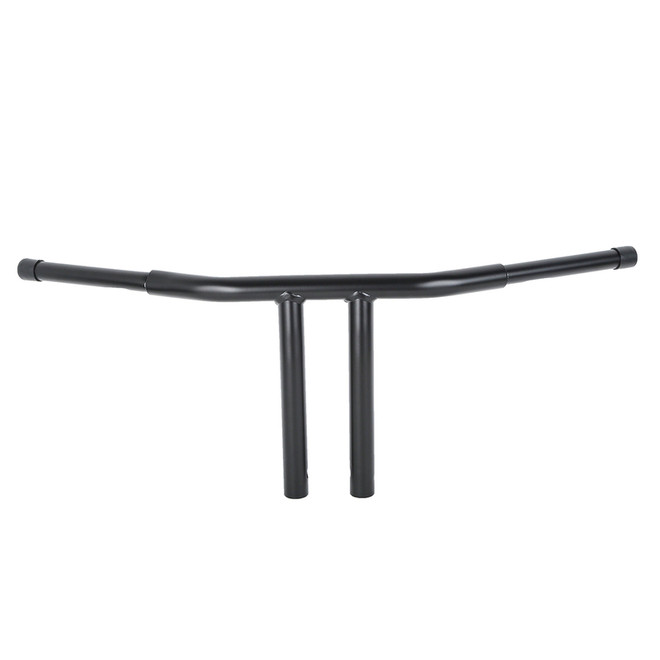 Custom Chrome 12" Rise 1-1/4"T-Bar Handlebars Bar Matte Black Fits For Harley Softail Chopper Custom Black