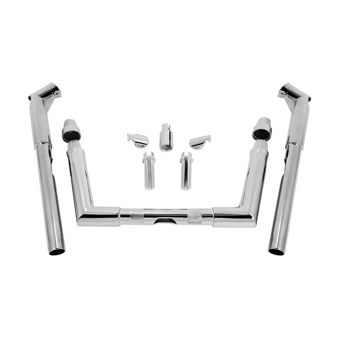 Santee 8" Rise Adjustable Ape Handlebar Matte Black Chrome Fit For Harley Sportster Softail