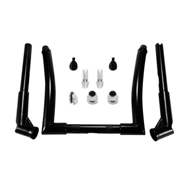Santee 14" Rise Adjustable Ape Handlebar Matte Black Chrome Fit For Harley Softail Sportster