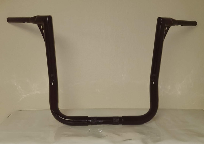 Santee 1-1/2" Fat 14" Rise Handlebar Gloss Black Chrome Fit For Harley Street Electra Glide FL