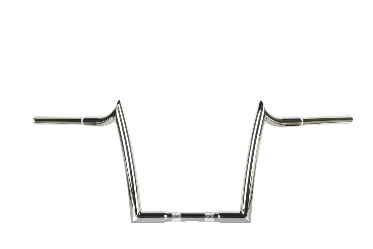 Santee 1-1/4" Fat 12" Rise Handlebar Gloss BlackChrome Fit For Harley Big Twin Sportster FLHR
