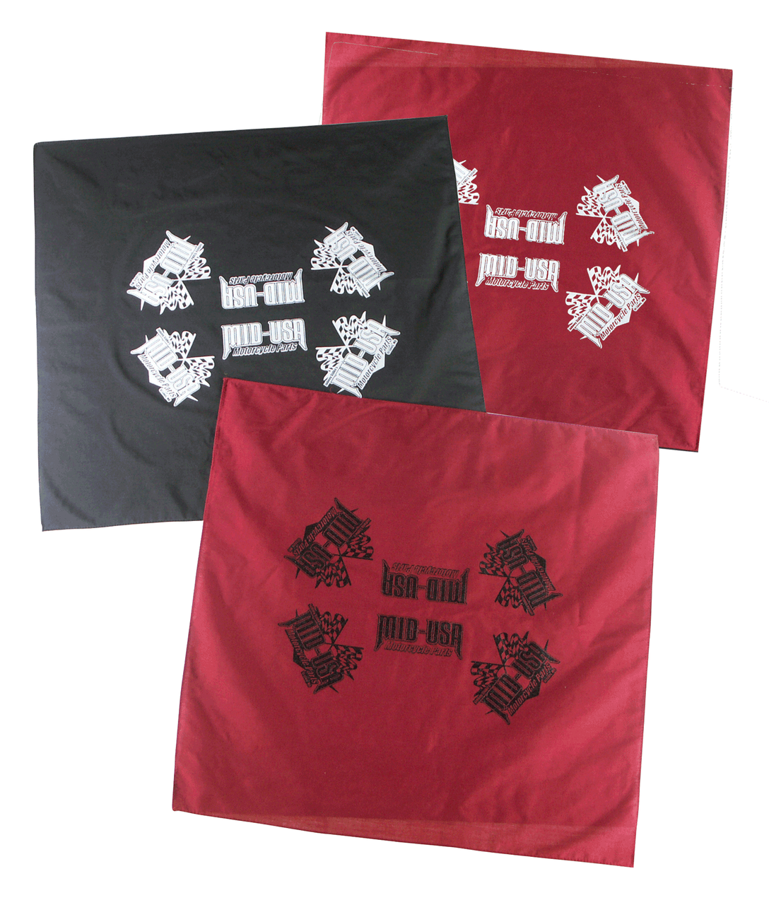 RED BANDANNA WITH BLACK MID-USA LOGO
