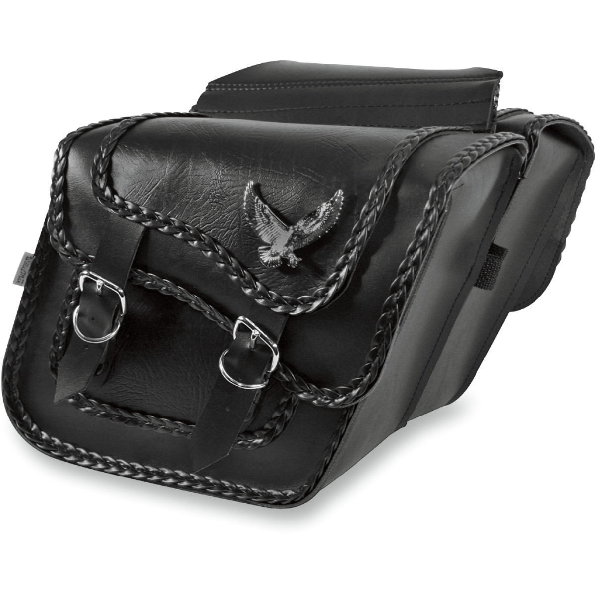 Willie & MAX Luggage #58708-20 - Black Magic Saddlebag - Black - Slant - Standard