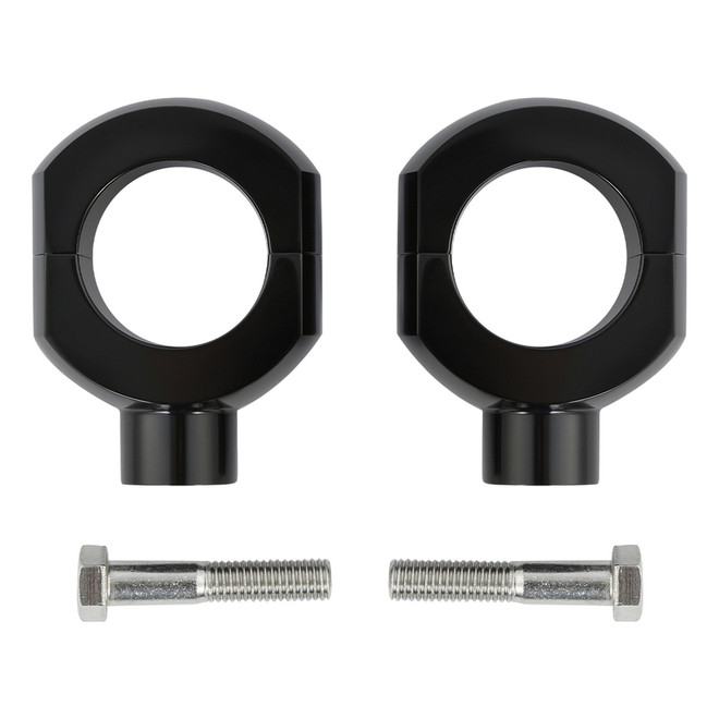 Custom Chrome Universal 2" Handlebar Top Risers Fit For Harley 2" Handlebars Gloss Black Chrome