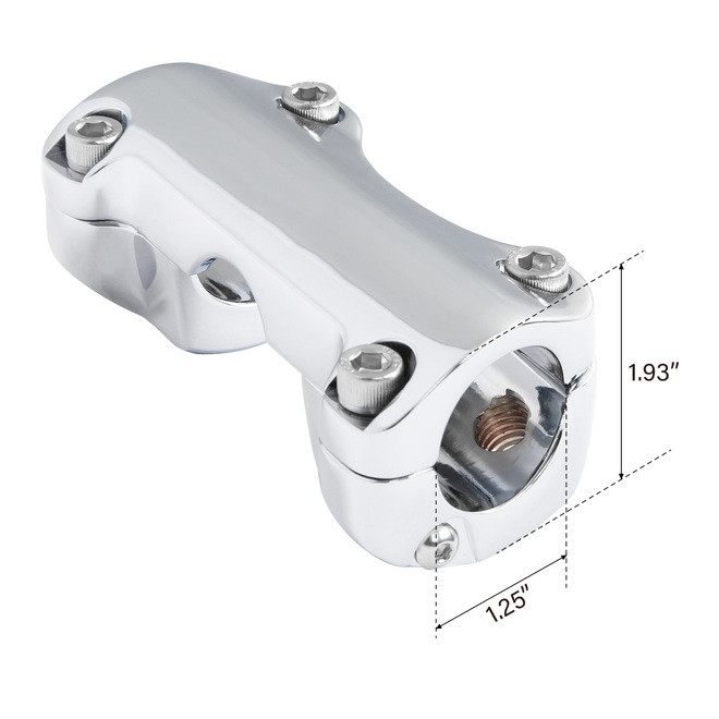 Custom Chrome 1.25'' Handlebar Bar Risers Top Clamp Gloss Black Chrome Fit For Harley Touring Road Glide 2015-up