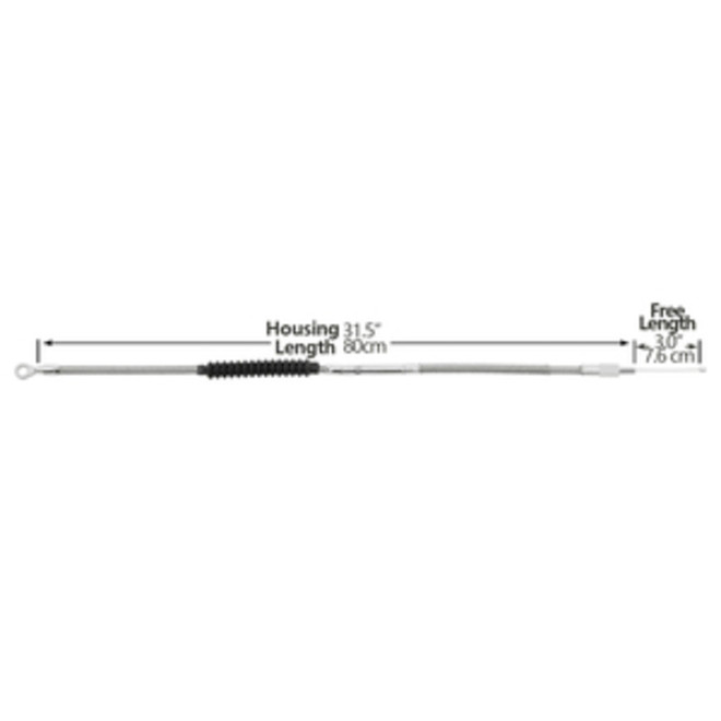 Custom Chrome 80CM Stainless Steel Clutch Cable Fits For Harley Sportster Iron 883 1200 Custom
