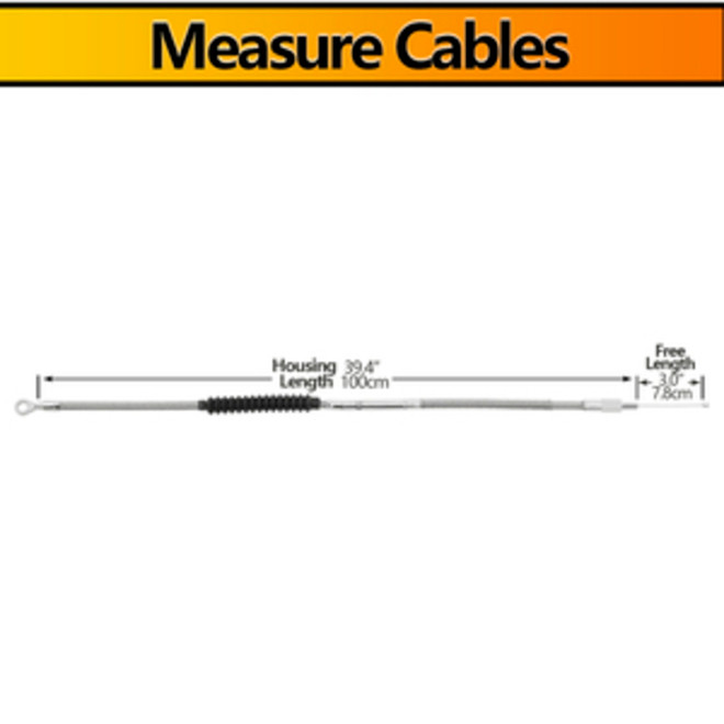 Custom Chrome 100CM Stainless Clutch Cable Fit For Harley Sportster 883 1200 SuperLow 48 11-15