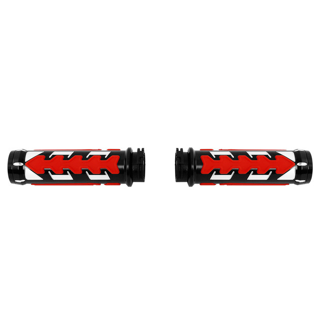 Custom Chrome 1'' Handle Bar Hand Grips Cable Throttle Fit For Harley Softail Fat Boy Dyna
