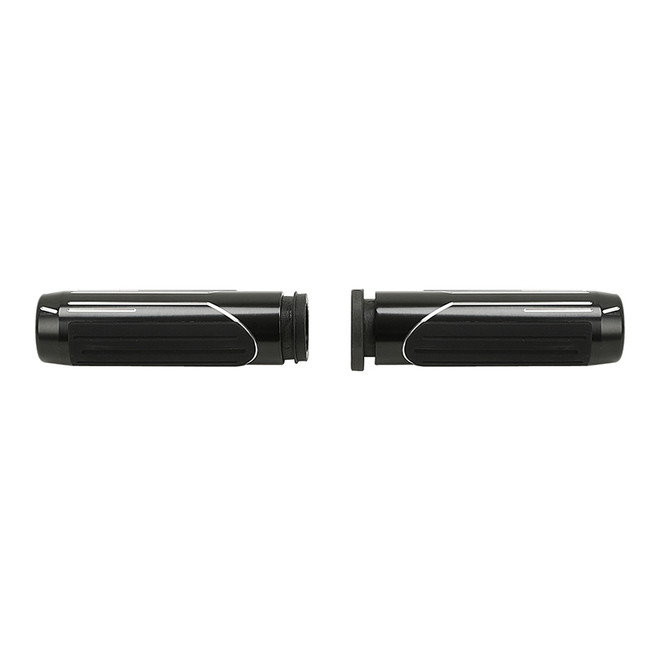 Custom Chrome Gloss Black Handlebar Hand Grips Fit For Harley Touring 2008-up TBW Applications