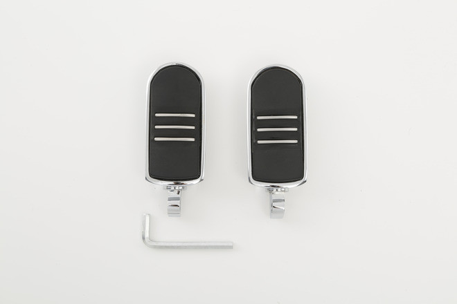 Santee Highway Triple Slot Male Mount Footpegs Footrest Gloss Black Chrome Fit For Harley All Models