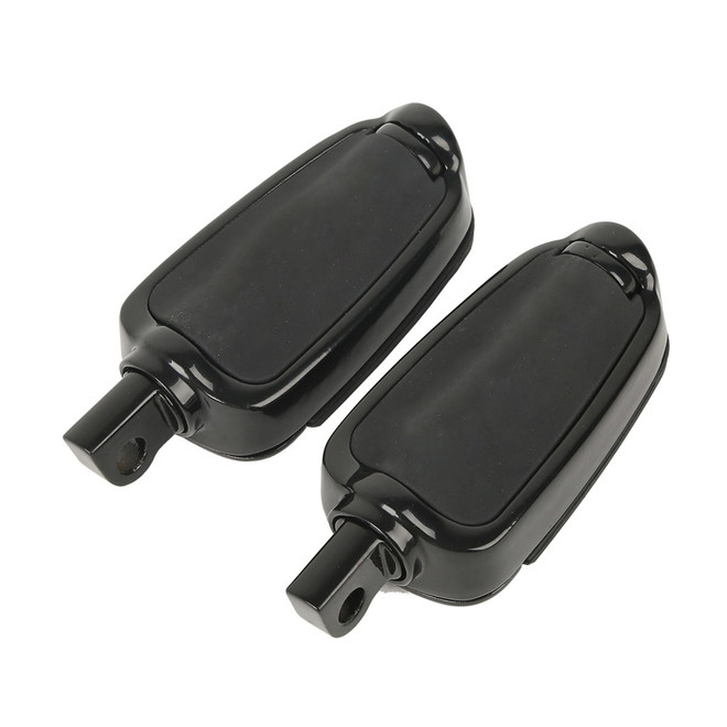 Santee Highway Male Mount T Series Rubber Footpegs Footrest Gloss Black Chrome Fit For Harley All Models