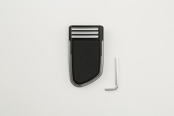 Custom Chrome Rebel Large Brake Pedal Pad Chrome, Black Anodized Fit For Harley Touring Softail Trike