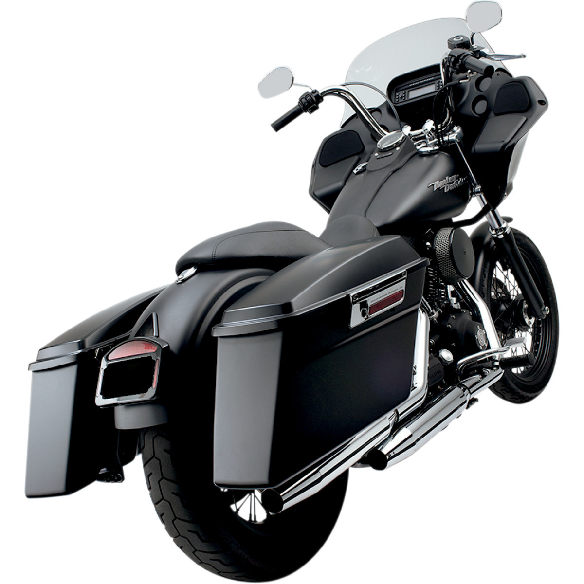 Cycle Visions #CV7400B - Bagger Tail - Black - FXD '06-'17