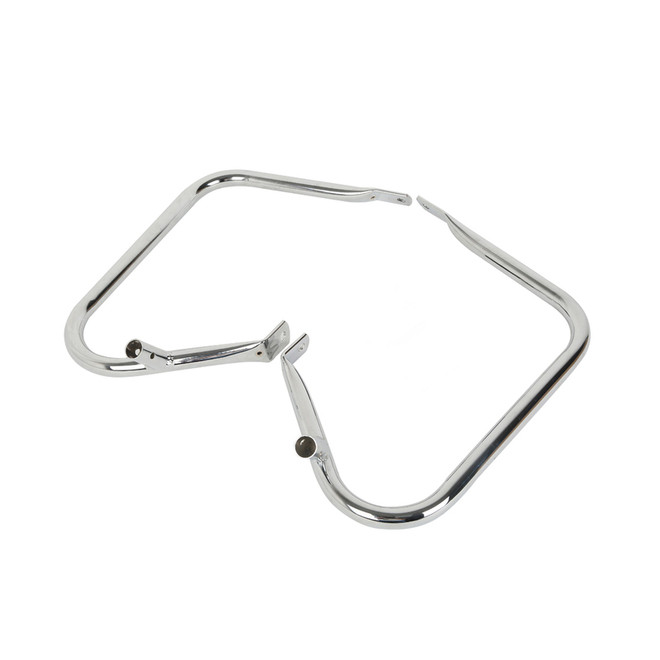 Custom Chrome 7/8"Rear Saddlebag Guards Rail Crash Bar Matte Black Chrome Fit For Harley Touring 1997-2013 Chrome