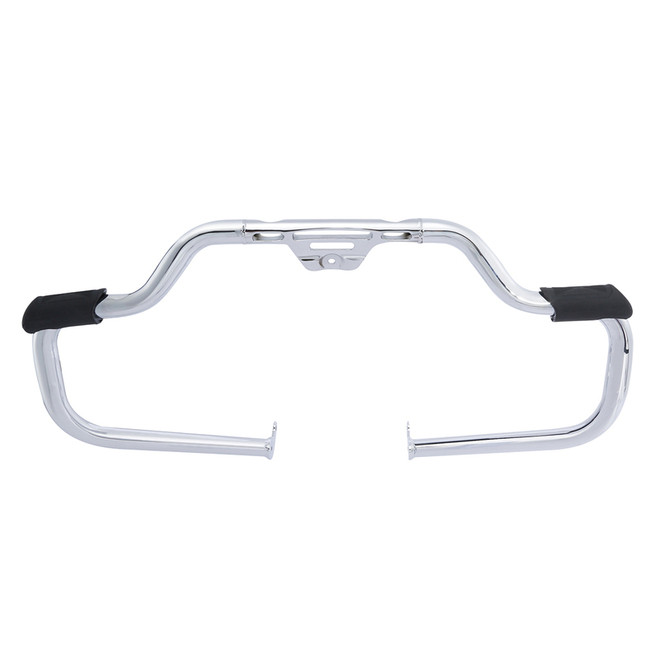 Custom Chrome Engine Guard W/Footrests Highway Bar Chrome, Matte BlackFit For Harley Softail 18-UP