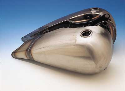 Santee 5 Gal. Stretched Flatside Fuel Tank Gas Fit For Harley Softail models 1984-1999