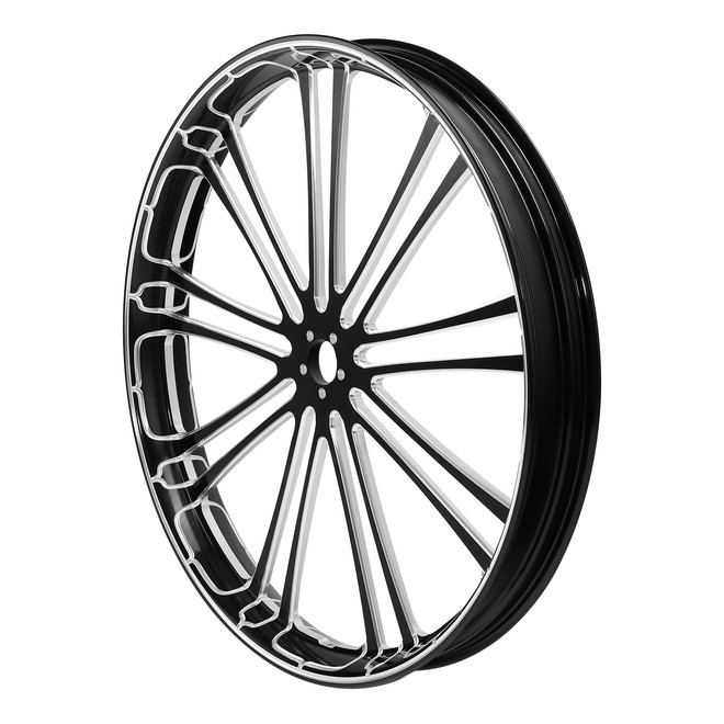 Custom Chrome 30 3.5" Front Wheel Rim 9 Spot Fits For Harley Touring Glide 2008-2024 Non ABS Black