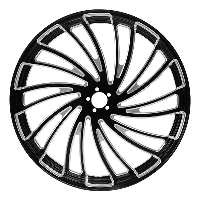 Custom Chrome 23 3.5" Twister Front Wheel Rim Fit For Harley Touring Glide 2008-2024 Non ABS Black
