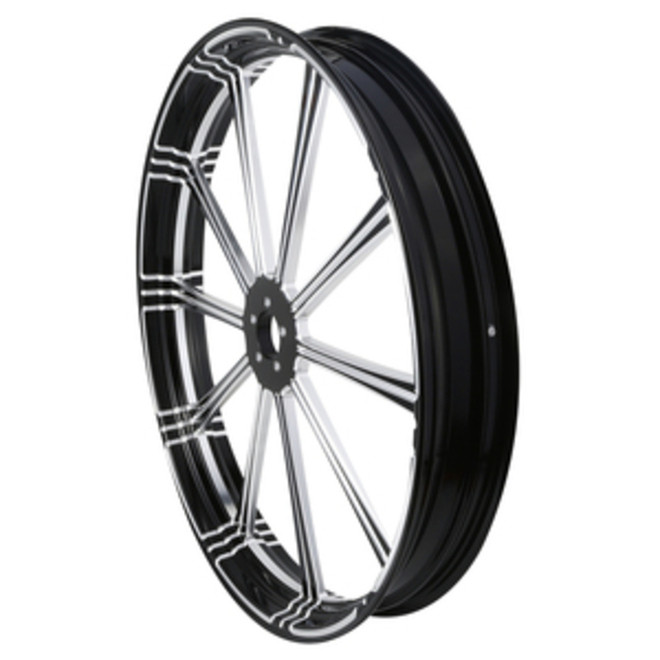 Custom Chrome 26" 3.5" Flash Black Front Wheel Rim Fits For Harley Touring Glide 2008-2024 Non ABS