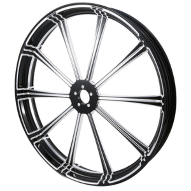 Custom Chrome 26" 3.5" Flash Black Front Wheel Rim Fits For Harley Touring Glide 2008-2024 Non ABS