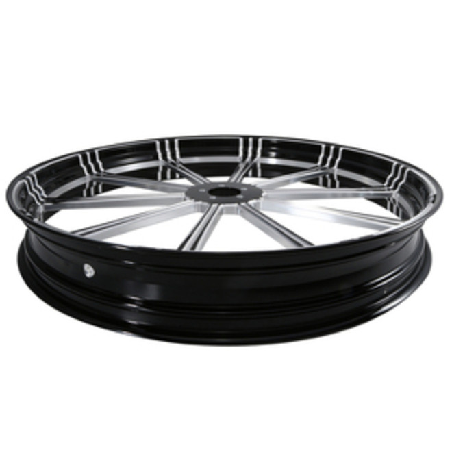 Custom Chrome 26" 3.5" Flash Black Front Wheel Rim Fits For Harley Touring Glide 2008-2024 Non ABS