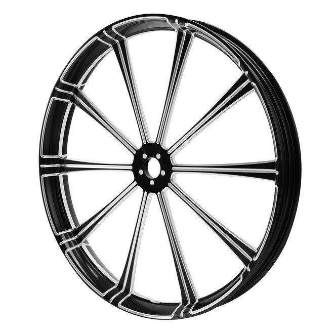 Custom Chrome 30" 3.5" Flash Black Front Wheel Rim Fits For Harley Touring Glide 2008-2024 Non ABS