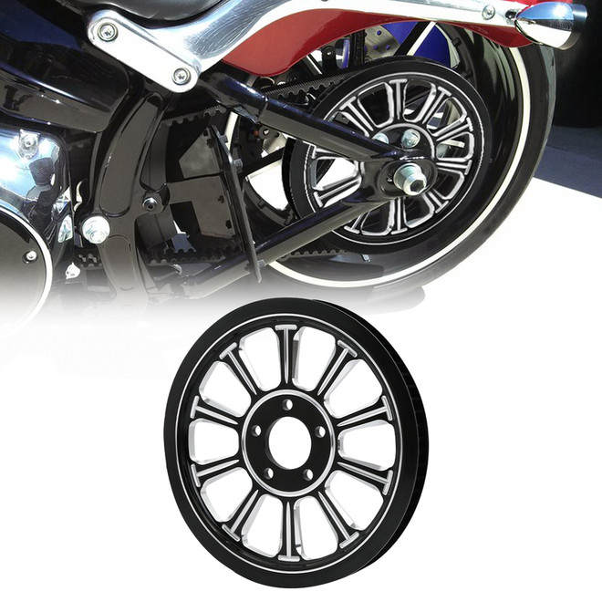 FLASH BLACK ANODIZED T68*25" PULLEY NON ABS