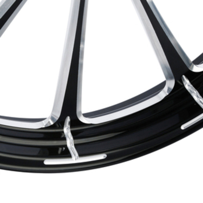 Custom Chrome 23 3.5" Front Wheel Rim Fits For Harley Touring Glide 2008-2024 Non ABS Black Dalia