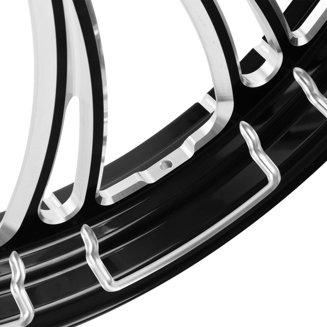 Custom Chrome 23 3.5" Black Billet CNC Front Wheel Rim 10 Spoke Fits For Harley Touring Custom