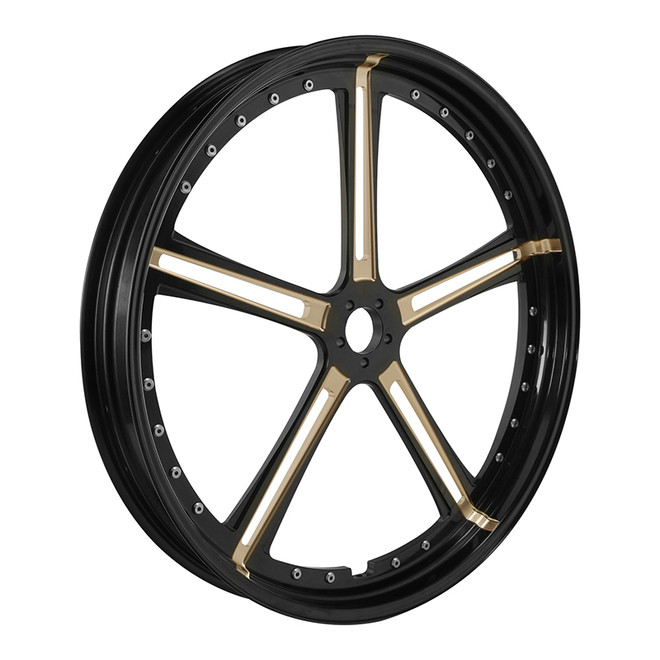 Custom Chrome 26 3.5" Black Billet CNC Front Wheel Rim 5 Spokes Fits For Harley Touring Custom
